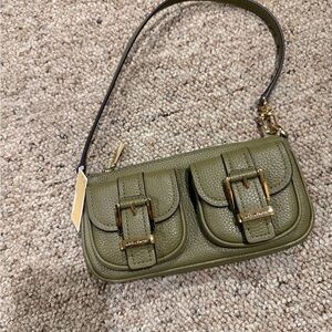 Michael Kors Olive Leather Shoulder Bag
